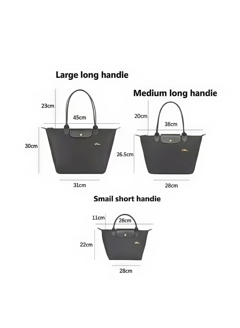 لونج شامب شنطة يد متوسطة متعددة الاستخدامات من لونشامب للنساء، حقيبة تسوق، حقيبة كتف، حقيبة يد صديقة للبيئة باللون البنفسجي - Image 2